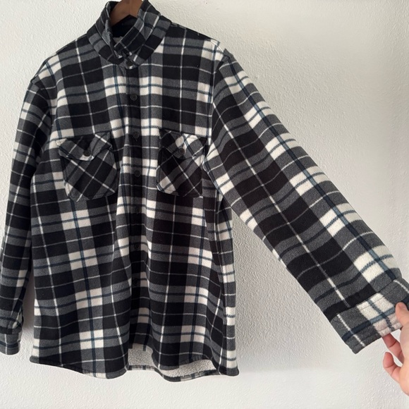 Freedom Foundry Plaid Ultra Soft Fleece Button Up Sherpa Lined Button Up XL - Picture 3 of 12